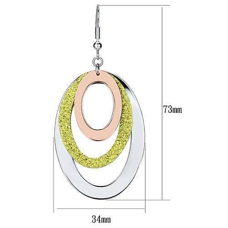 Rose Gold + Rhodium Iron Earrings with No Stone