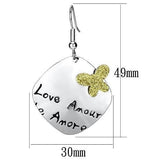 Rhodium Iron Earrings with No Stone