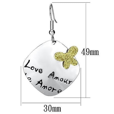 Rhodium Iron Earrings with No Stone