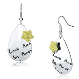 Rhodium Iron Earrings with No Stone