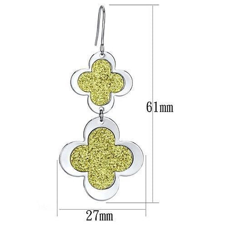 Rhodium Iron Earrings with No Stone