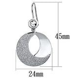 Rhodium Iron Earrings with Top Grade Crystal  in Clear