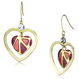 Gold Iron Earrings with Top Grade Crystal  in Clear