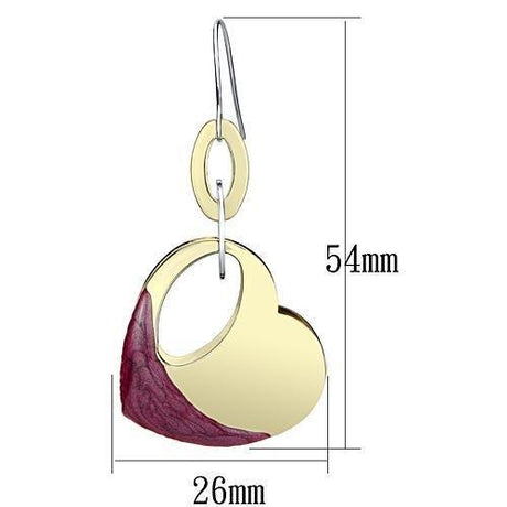 Gold Iron Earrings with Epoxy  in Siam