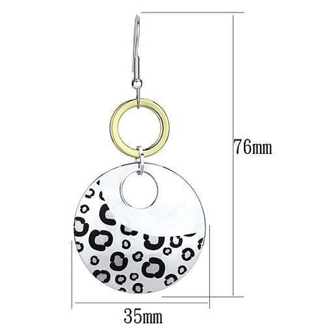 Reverse Two-Tone Iron Earrings with Epoxy  in Jet