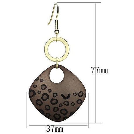 Special Color Iron Earrings with Epoxy  in Jet
