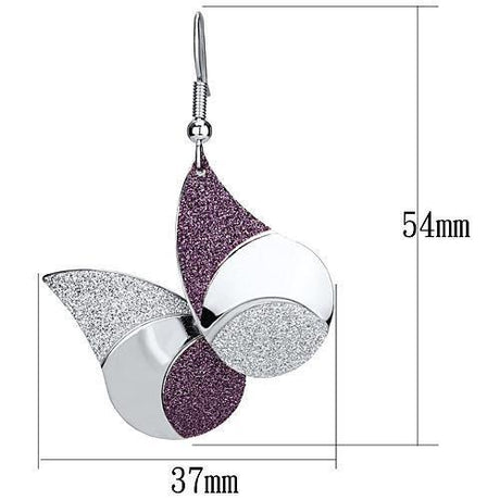 Rhodium Iron Earrings with No Stone