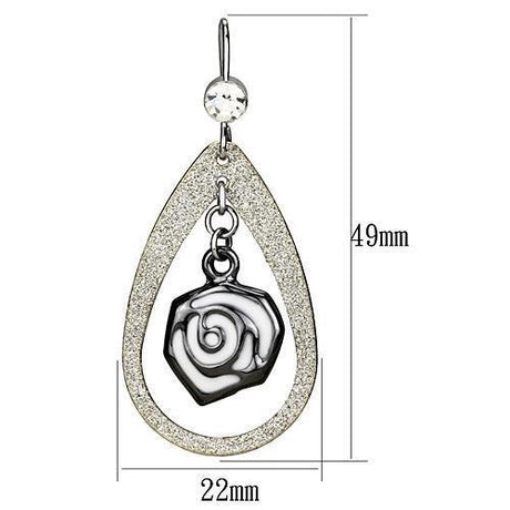 Special Color Iron Earrings with Top Grade Crystal  in Clear