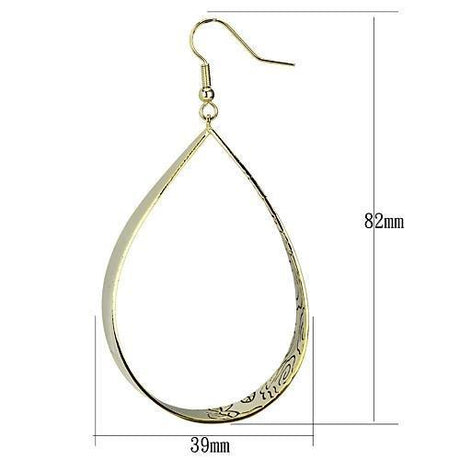 Gold Iron Earrings with No Stone