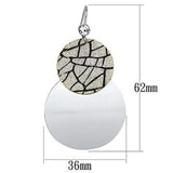 Gold+Rhodium Iron Earrings with Top Grade Crystal  in Clear