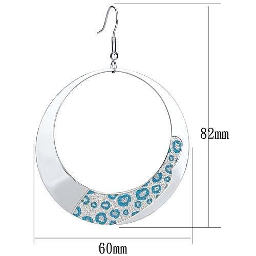 Rhodium Iron Earrings with No Stone