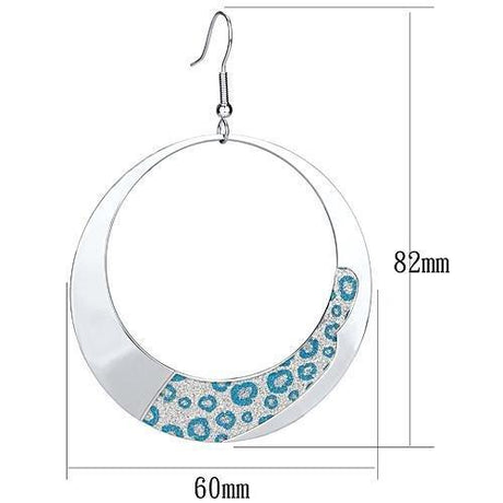 Rhodium Iron Earrings with No Stone