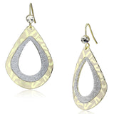 Gold Iron Earrings with Top Grade Crystal  in Clear