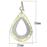 Gold Iron Earrings with Top Grade Crystal  in Clear