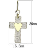 Gold Iron Earrings with Top Grade Crystal  in Clear