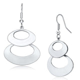 Matte Rhodium & Rhodium Iron Earrings with No Stone