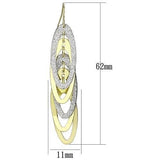Gold+Rhodium Iron Earrings with No Stone