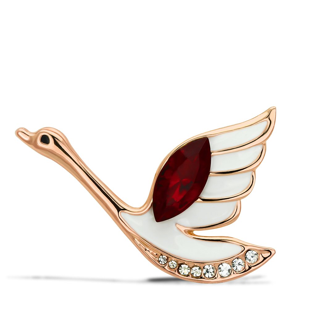 Flash Gold White Metal Brooches with Top Grade Crystal  in Siam