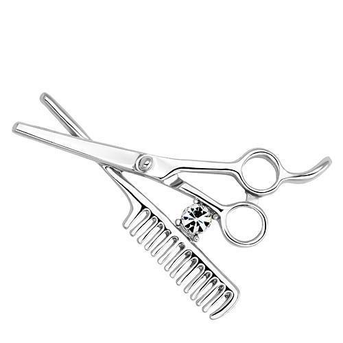 Imitation Rhodium White Metal Brooches with Top Grade Crystal  in Clear