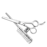 Imitation Rhodium White Metal Brooches with Top Grade Crystal  in Clear