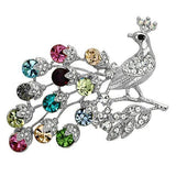 Imitation Rhodium White Metal Brooches with Top Grade Crystal  in Multi Color