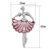 Imitation Rhodium White Metal Brooches with Top Grade Crystal  in Clear