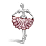 Flash Rose Gold White Metal Brooches with Top Grade Crystal  in Clear