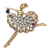 Flash Rose Gold White Metal Brooches with Top Grade Crystal  in Multi Color