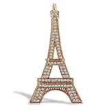 Flash Rose Gold White Metal Brooches with Top Grade Crystal  in Clear