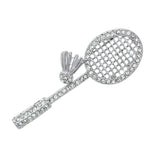 Flash Gold White Metal Brooches with Top Grade Crystal  in Clear