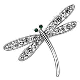 Imitation Rhodium White Metal Brooches with Top Grade Crystal  in Clear