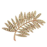 Flash Rose Gold White Metal Brooches with Top Grade Crystal  in Light Peach