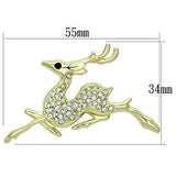 Flash Gold White Metal Brooches with Top Grade Crystal  in Multi Color