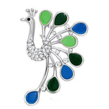 Imitation Rhodium White Metal Brooches with Top Grade Crystal  in Clear