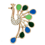 Flash Rose Gold White Metal Brooches with Top Grade Crystal  in Clear