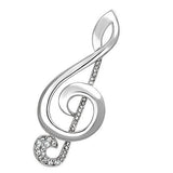 Imitation Rhodium White Metal Brooches with Top Grade Crystal  in Clear