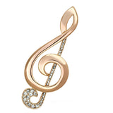 Flash Rose Gold White Metal Brooches with Top Grade Crystal  in Clear
