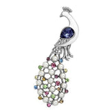 Imitation Rhodium White Metal Brooches with Top Grade Crystal  in Multi Color
