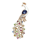 Flash Rose Gold White Metal Brooches with Top Grade Crystal  in Multi Color