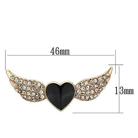 Flash Rose Gold White Metal Brooches with Top Grade Crystal  in Multi Color