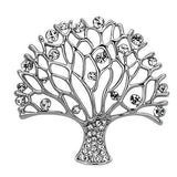 Imitation Rhodium White Metal Brooches with Top Grade Crystal  in Clear