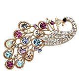 Flash Rose Gold White Metal Brooches with Top Grade Crystal  in Multi Color