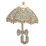Flash Rose Gold White Metal Brooches with Top Grade Crystal  in Clear