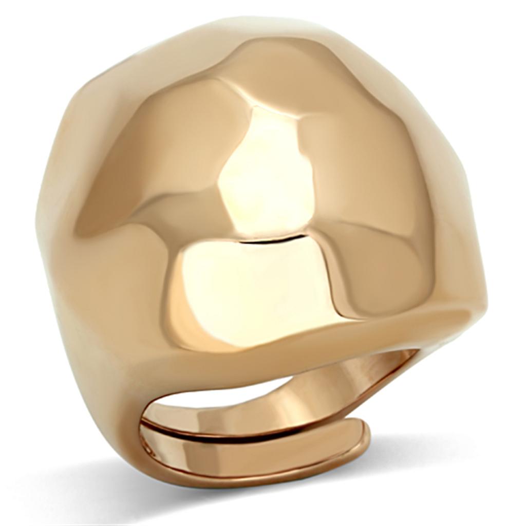 Rose Gold Brass Ring with No Stone