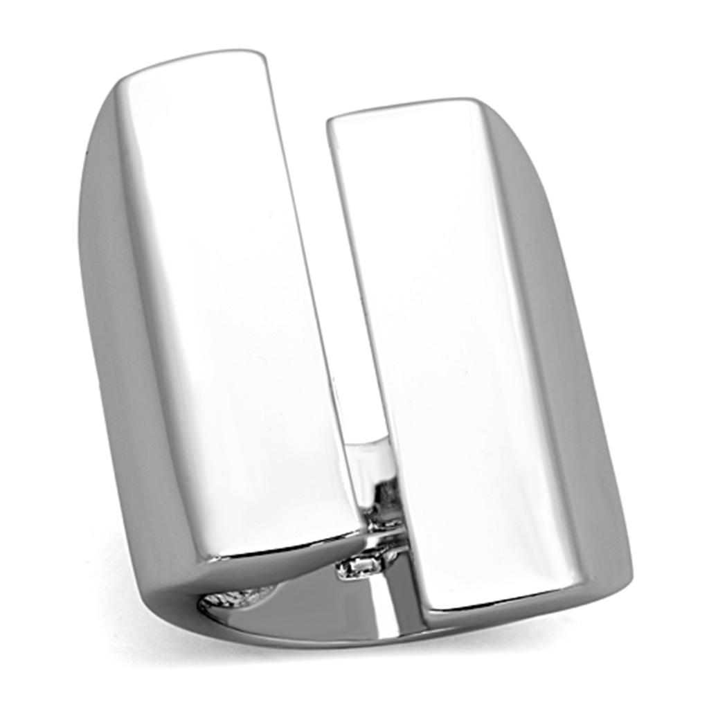 Rhodium Brass Ring with No Stone