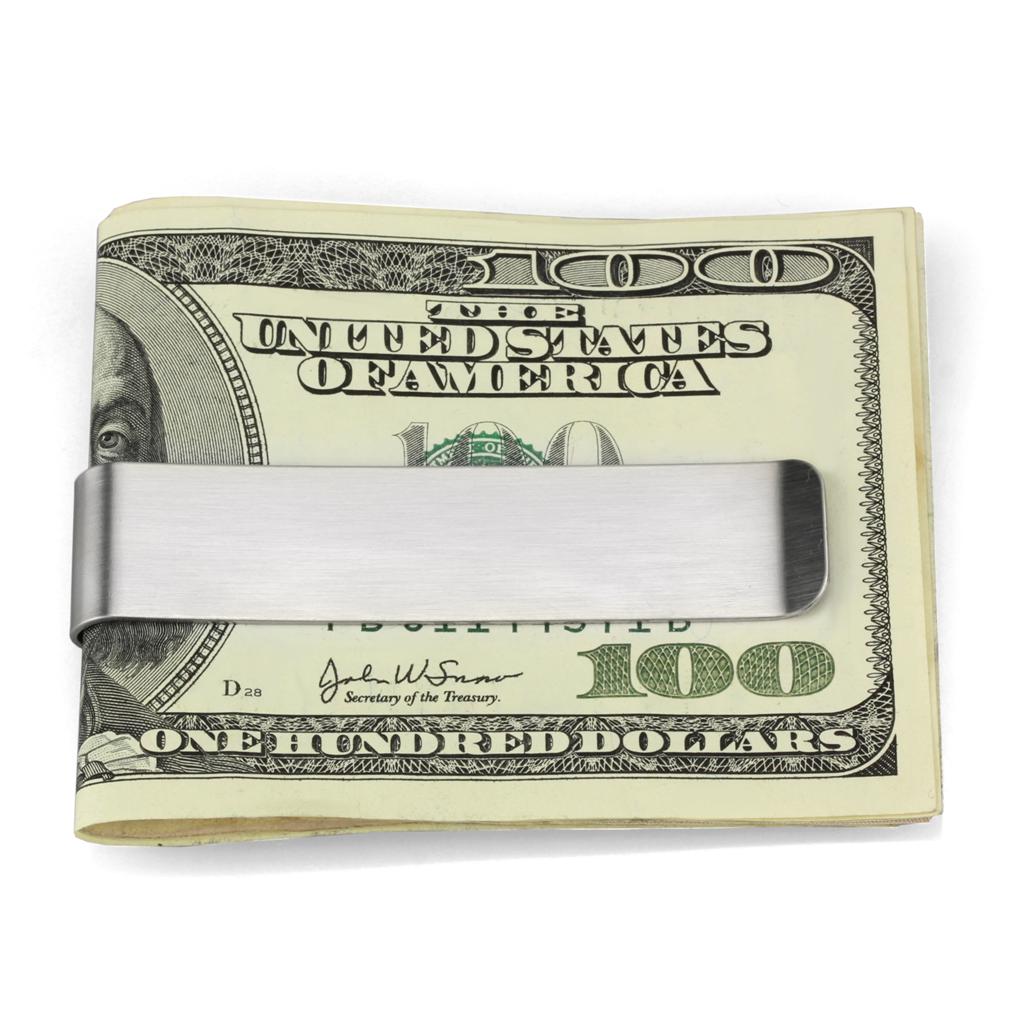 High polished (no plating) Stainless Steel Money clip with No Stone