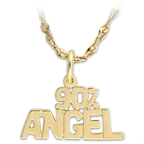 Gold Brass Pendant with No Stone