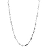 Rhodium Brass Necklace with No Stone
