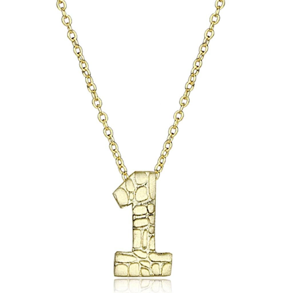 Flash Gold Brass Chain Pendant with Top Grade Crystal  in Clear