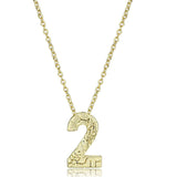 Flash Gold Brass Chain Pendant with Top Grade Crystal  in Clear